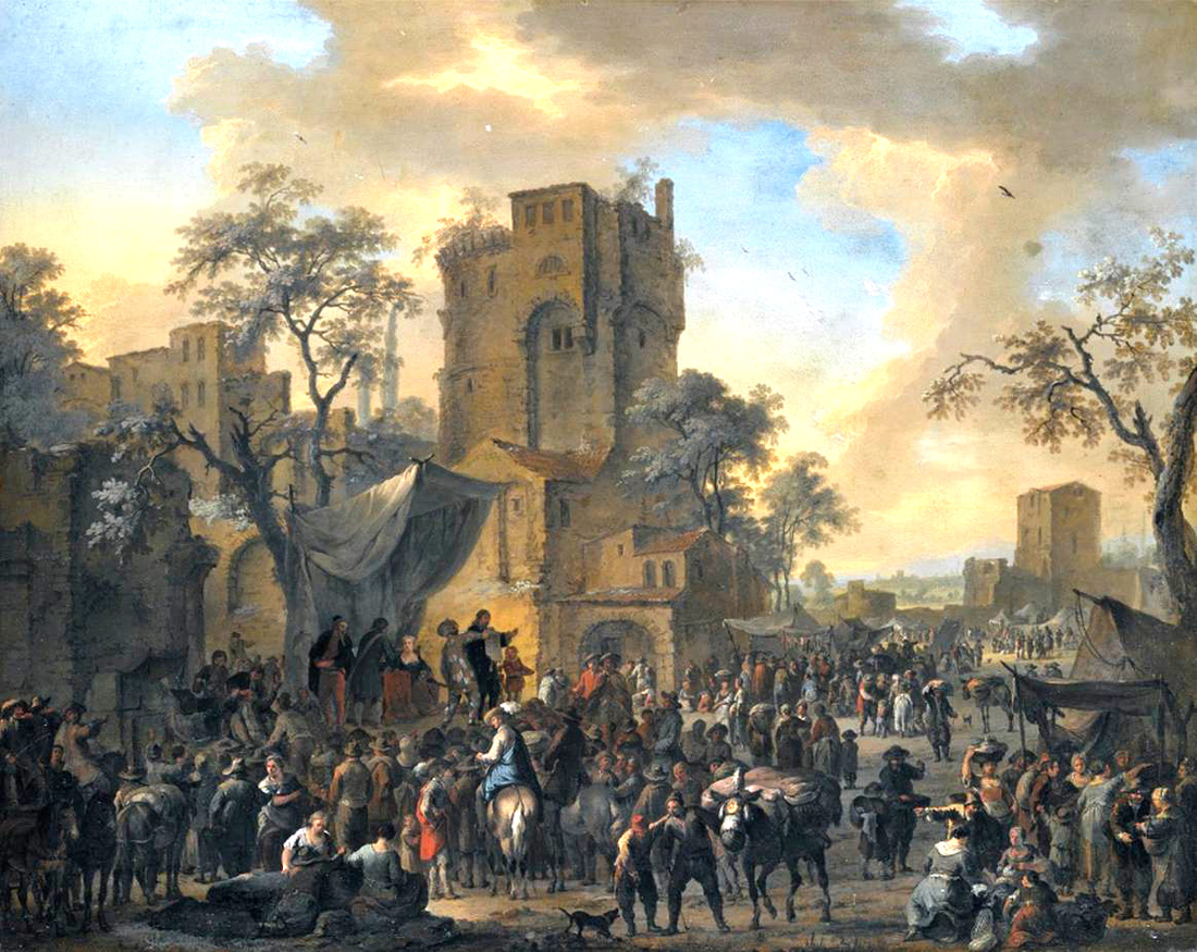 an italianate village landscape